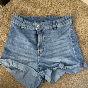 Divided Light Blue Jean Shorts